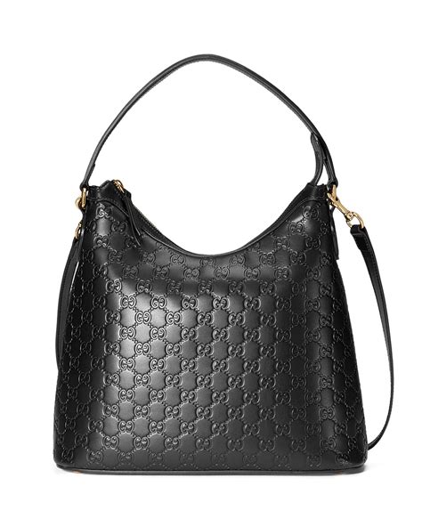 gucci black hobo bag|Gucci guccissima hobo bag.